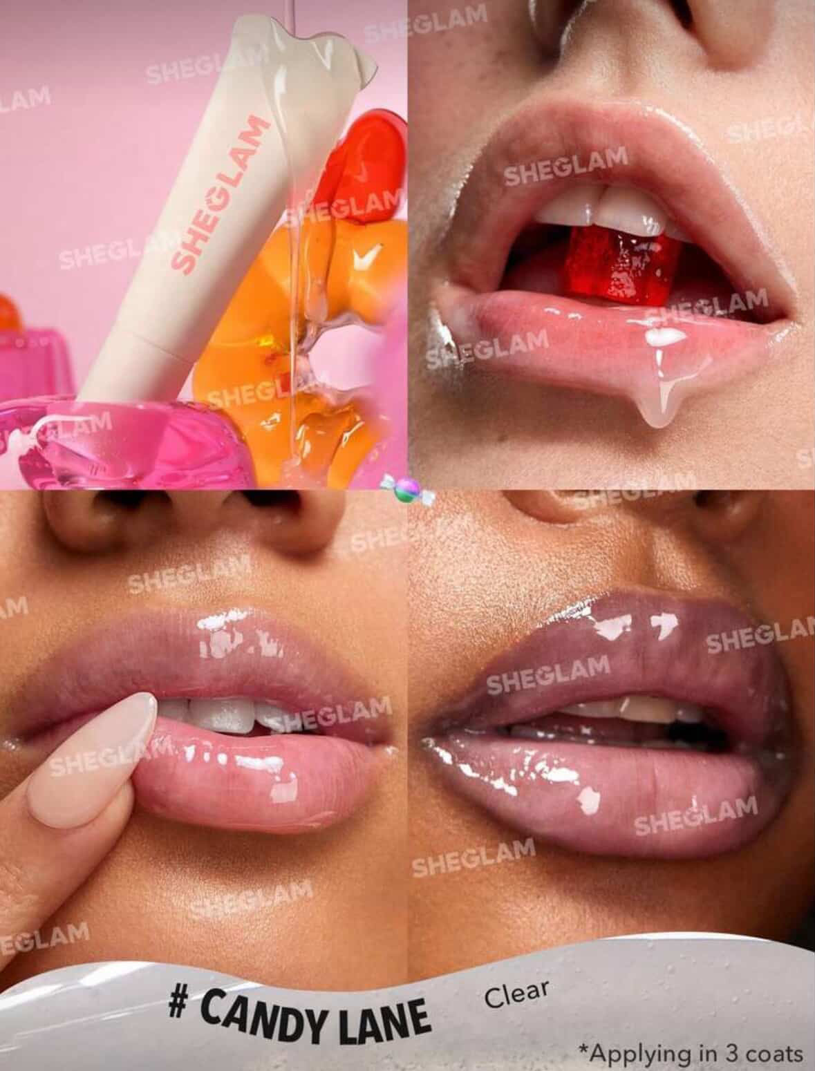 Pack Sheglam lip gloss cristal glaze