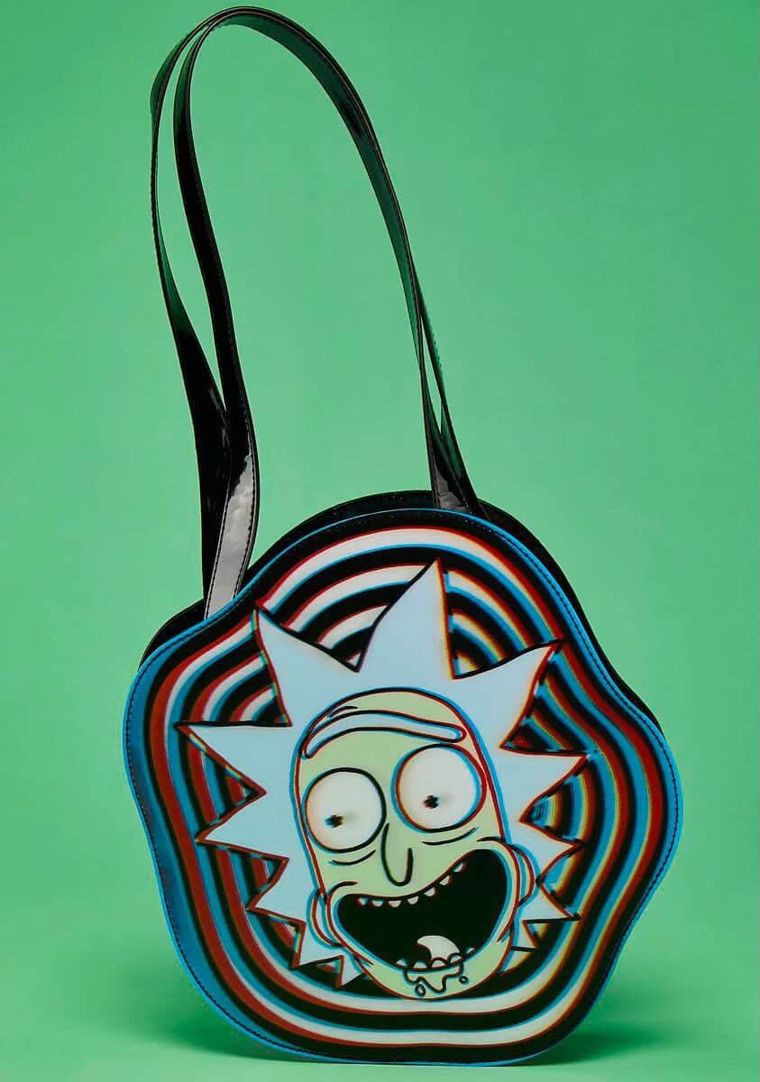 Cartera rock and Morty portal del tiempo