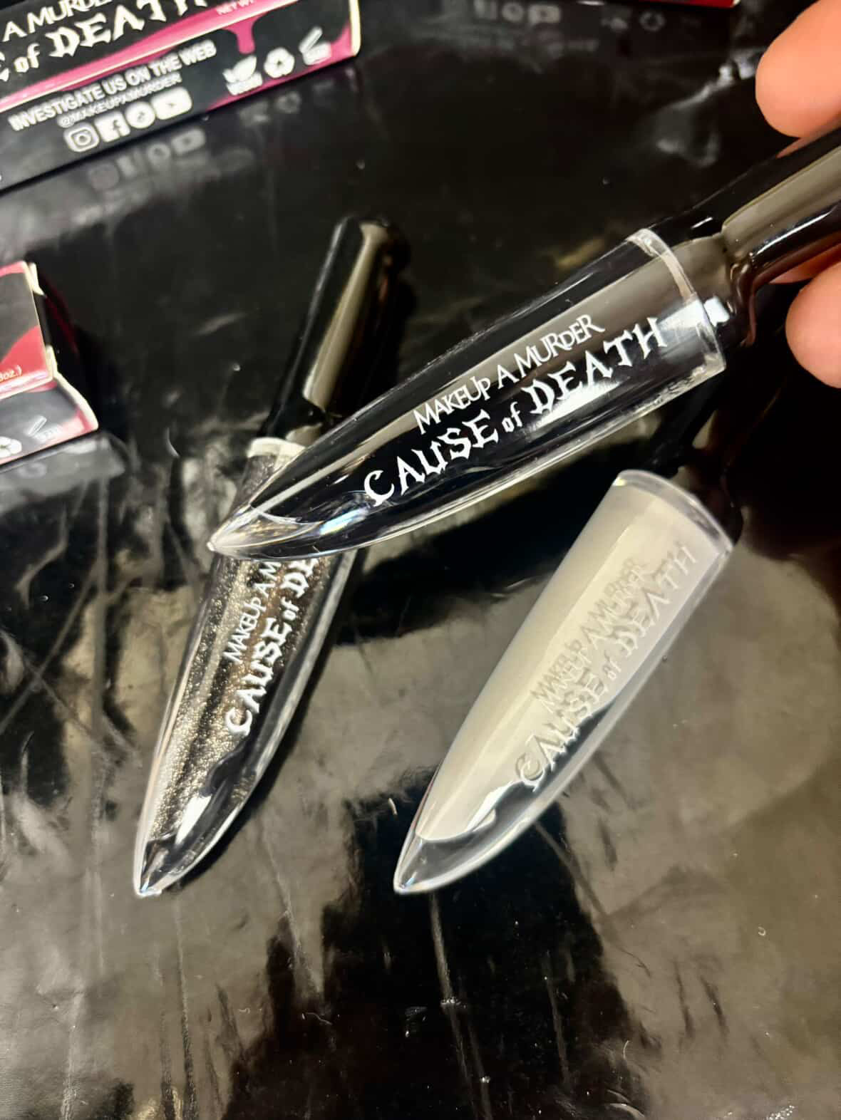 Liquid eye shadows makeup murder