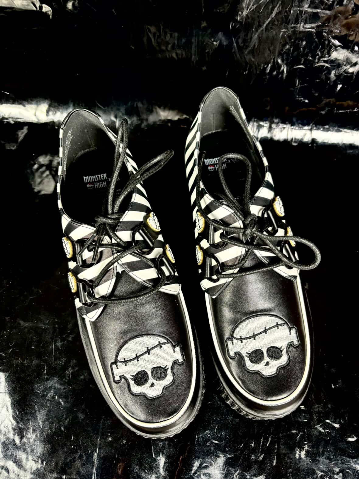 Zapatos creep frankiestein black and white