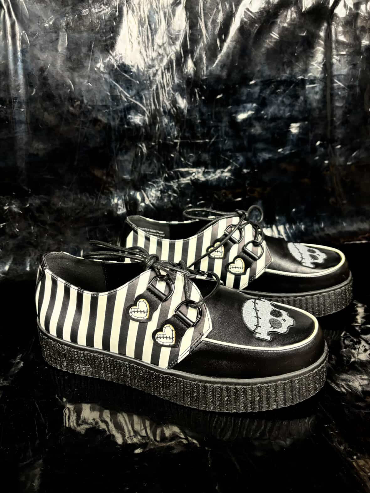 Zapatos creep frankiestein black and white