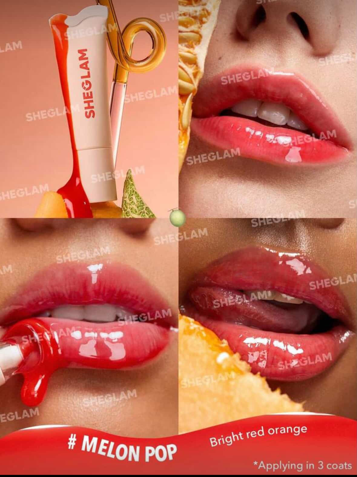Pack Sheglam lip gloss cristal glaze