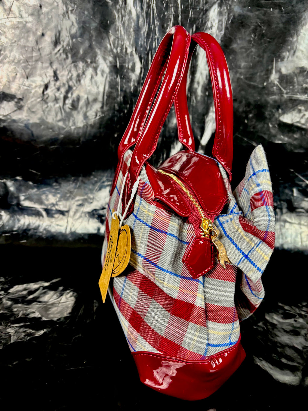 Vivienne Westwood Plaid Cloth bow ❤️❤️