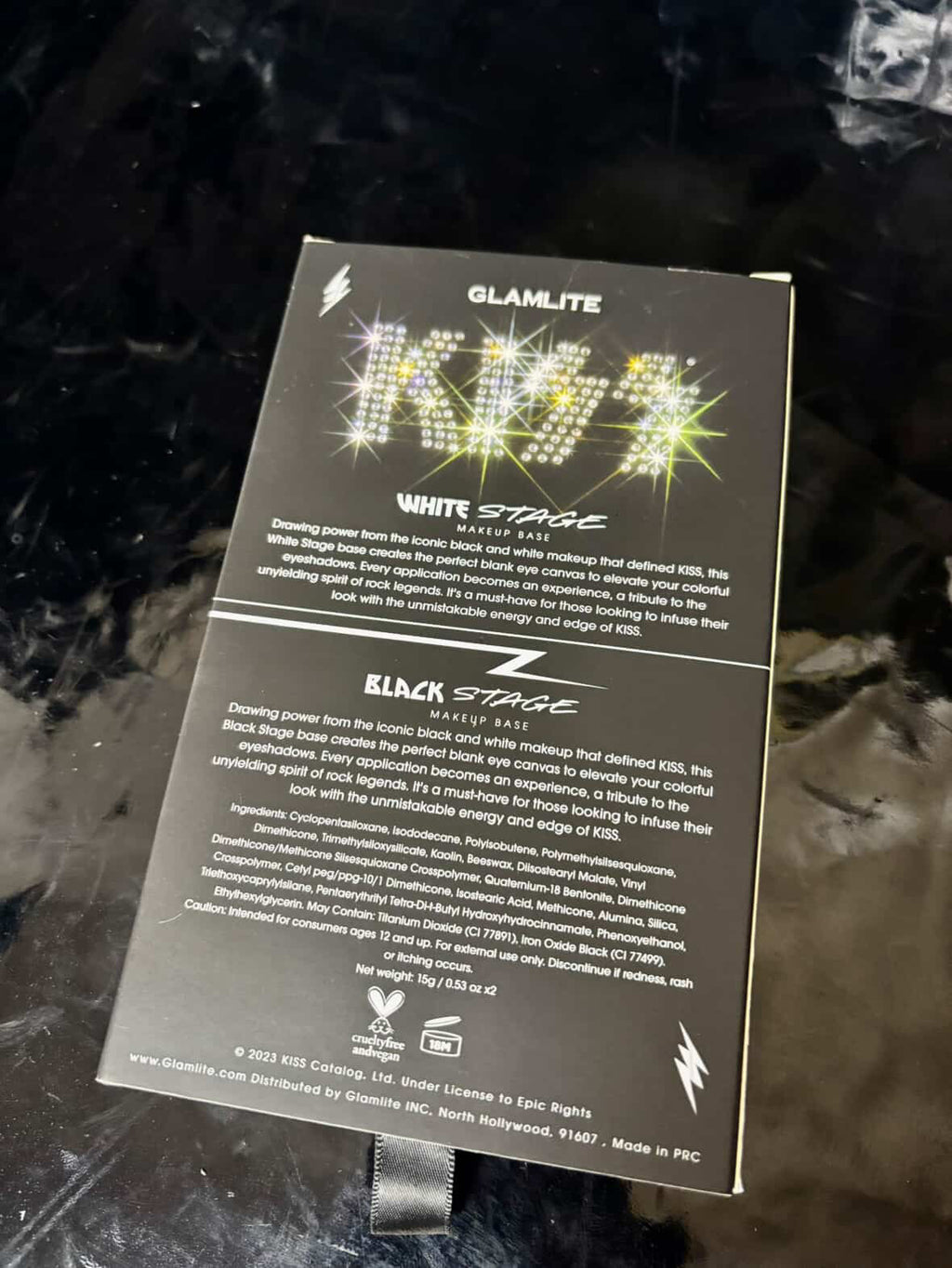 Pre base black and white kiss glamlite