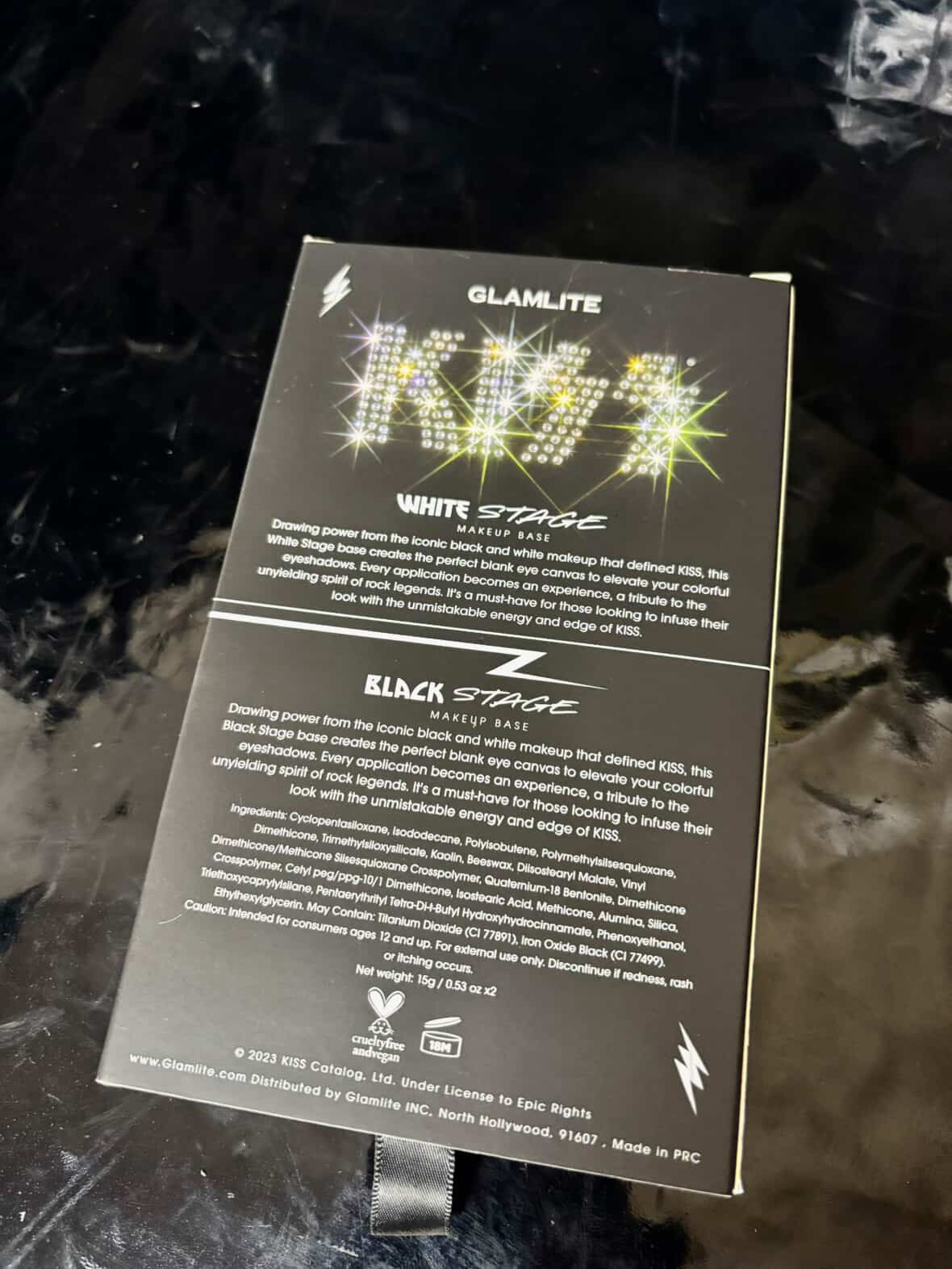 Pre base black and white kiss glamlite