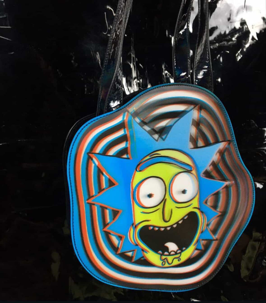 Cartera rock and Morty portal del tiempo