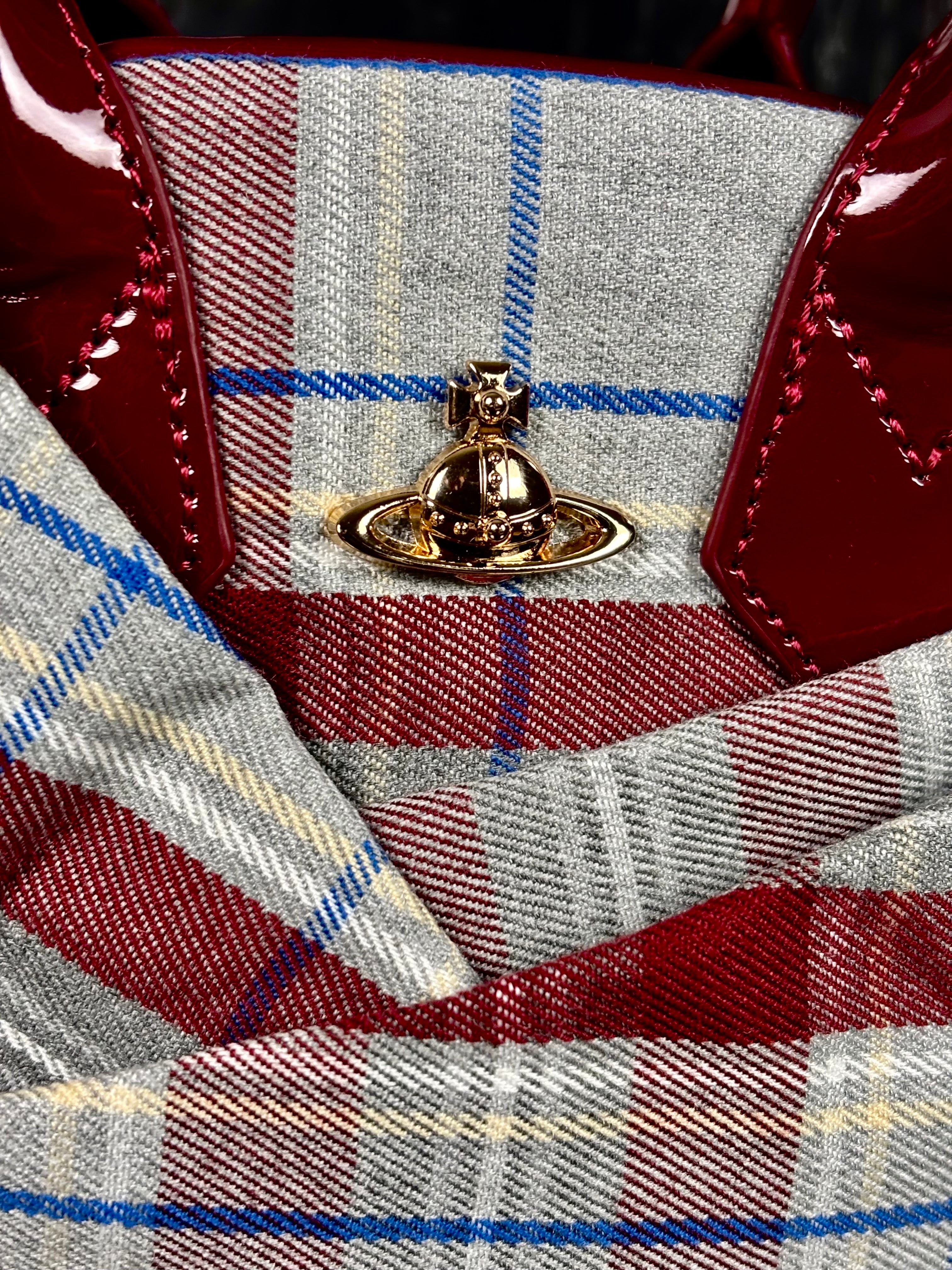 Vivienne Westwood Plaid Cloth bow ❤️❤️