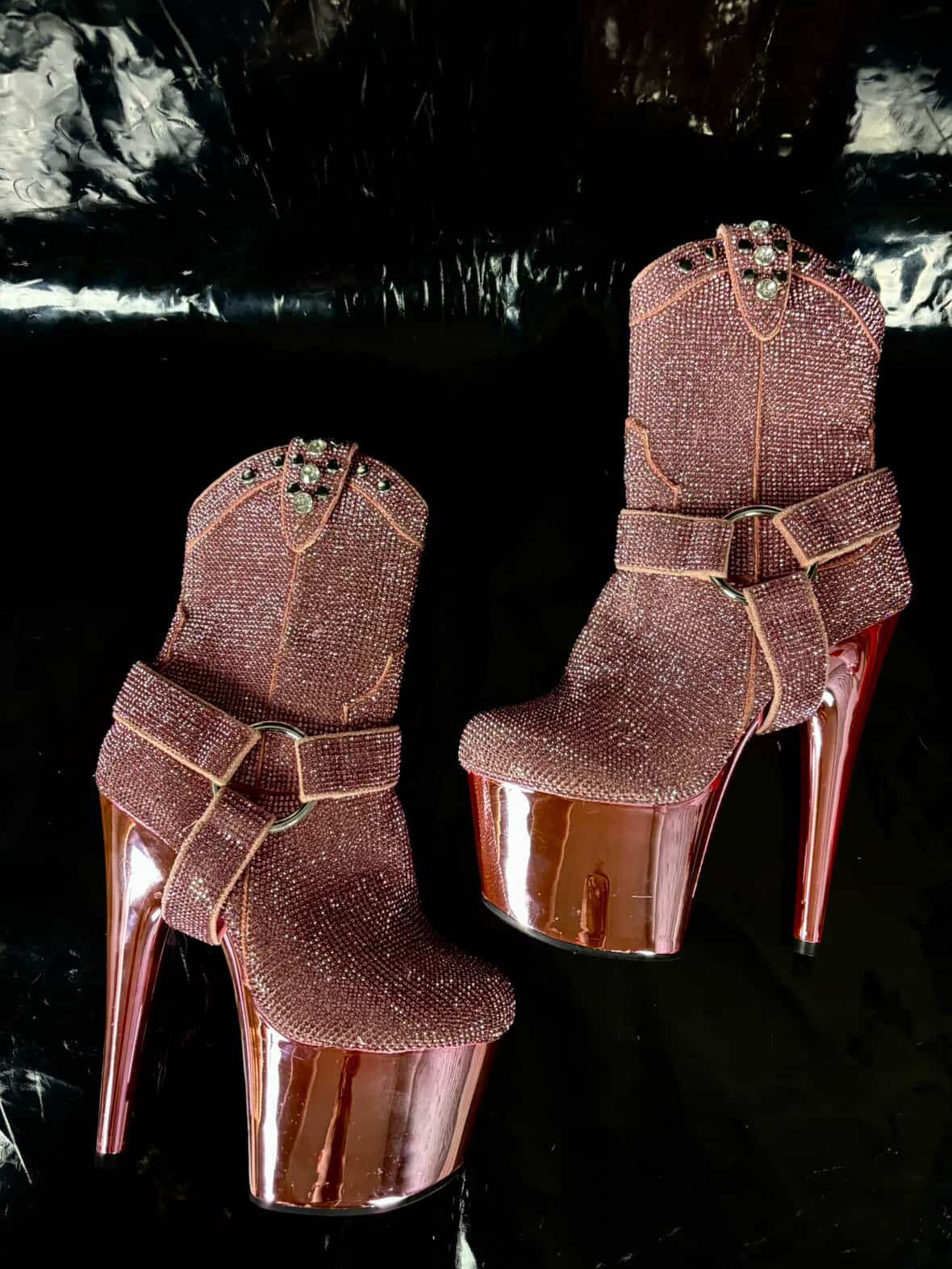 Botas miau miau rose gold💋✨