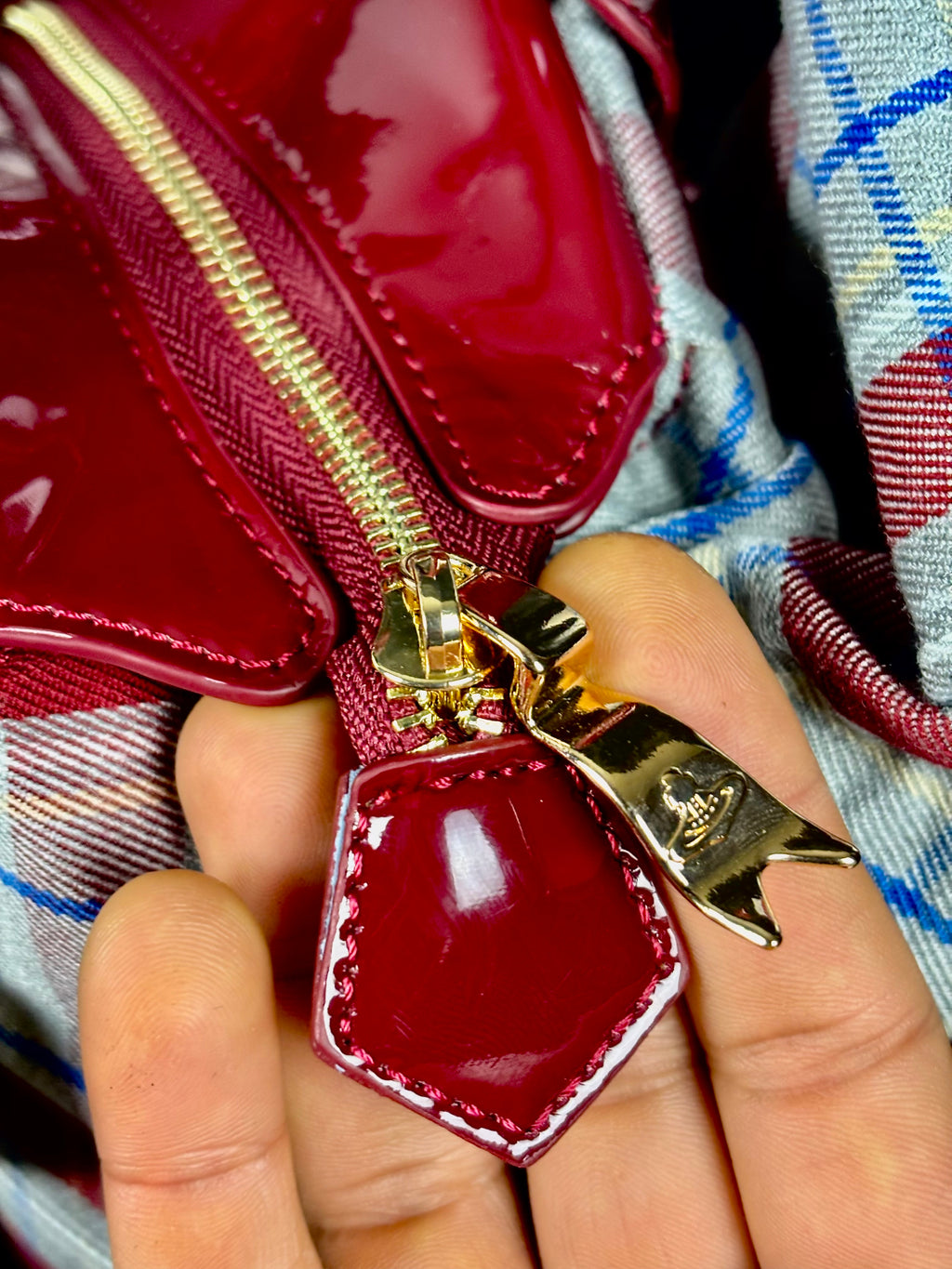 Vivienne Westwood Plaid Cloth bow ❤️❤️