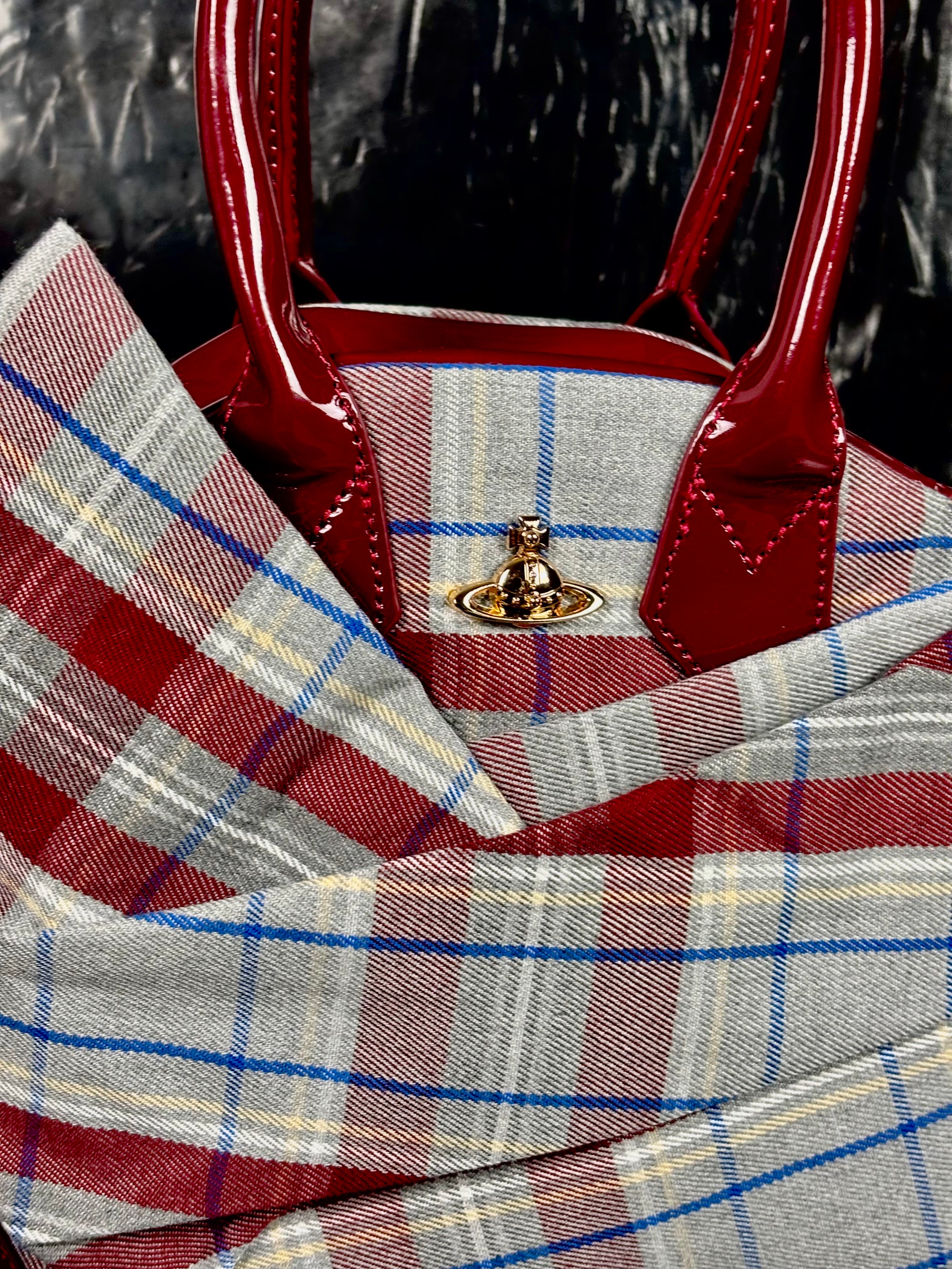 Vivienne Westwood Plaid Cloth bow ❤️❤️