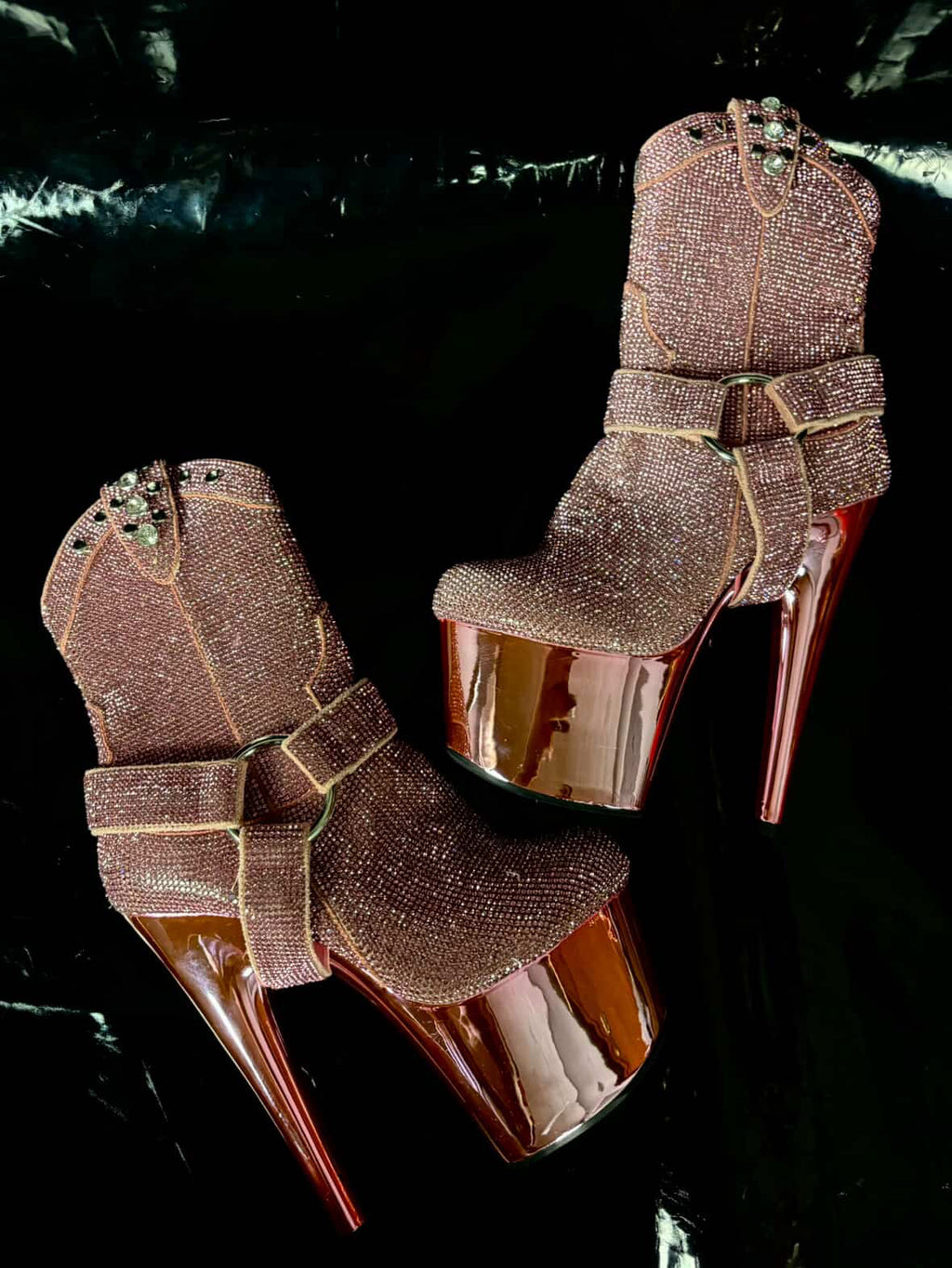 Botas miau miau rose gold💋✨