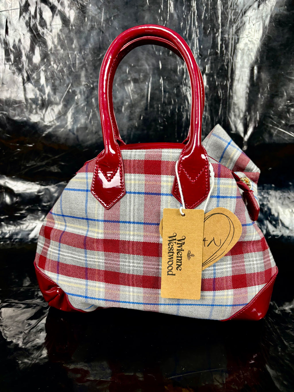 Vivienne Westwood Plaid Cloth bow ❤️❤️