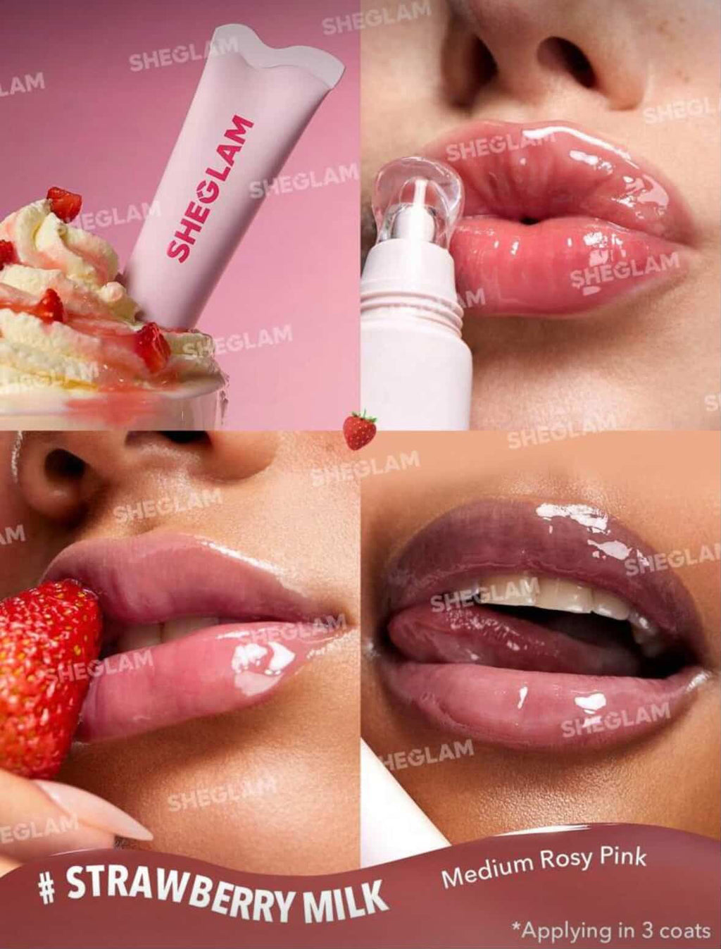 Pack Sheglam lip gloss cristal glaze